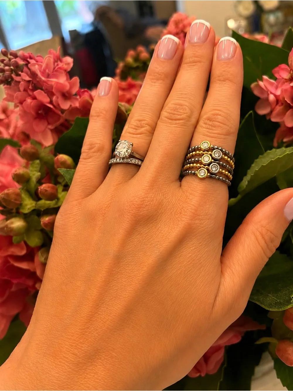 Freida Rothman Sterling Silver Signature Cityscape Wire 5- Stack Ring